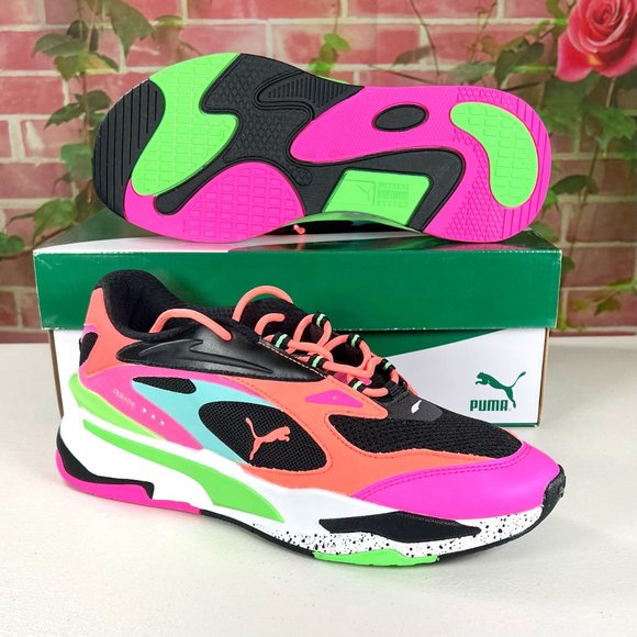 Puma Shoes - PUMA RS-Fast Sneakers Women's White Green Peach Neon Size 11 NIB Pink Blue